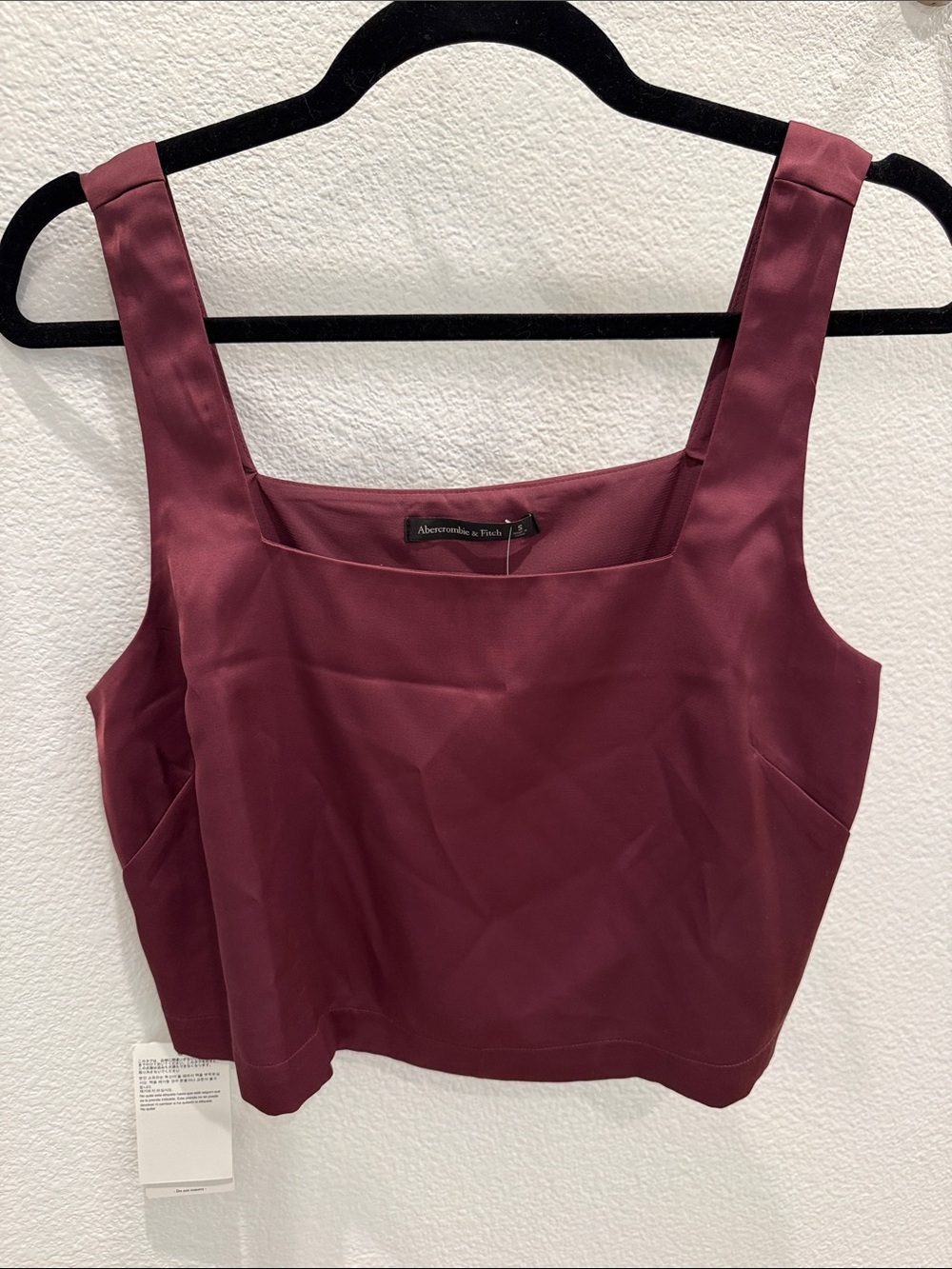 Abercrombie Satin Crop Tank Top